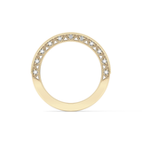 Half Eternity Wedding Band with 0.27 TCW Round Cut Moissanite – Yellow, White, or Rose Gold