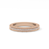 Half Eternity Wedding Band with 0.27 TCW Round Cut Moissanite – Yellow, White, or Rose Gold