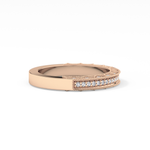 Half Eternity Wedding Band with 0.27 TCW Round Cut Moissanite – Yellow, White, or Rose Gold