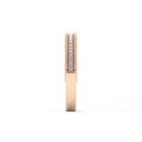 Half Eternity Wedding Band with 0.27 TCW Round Cut Moissanite – Yellow, White, or Rose Gold