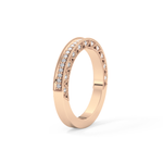 Half Eternity Wedding Band with 0.27 TCW Round Cut Moissanite – Yellow, White, or Rose Gold