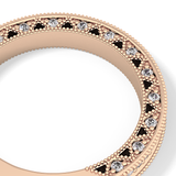 Half Eternity Wedding Band with 0.27 TCW Round Cut Moissanite – Yellow, White, or Rose Gold