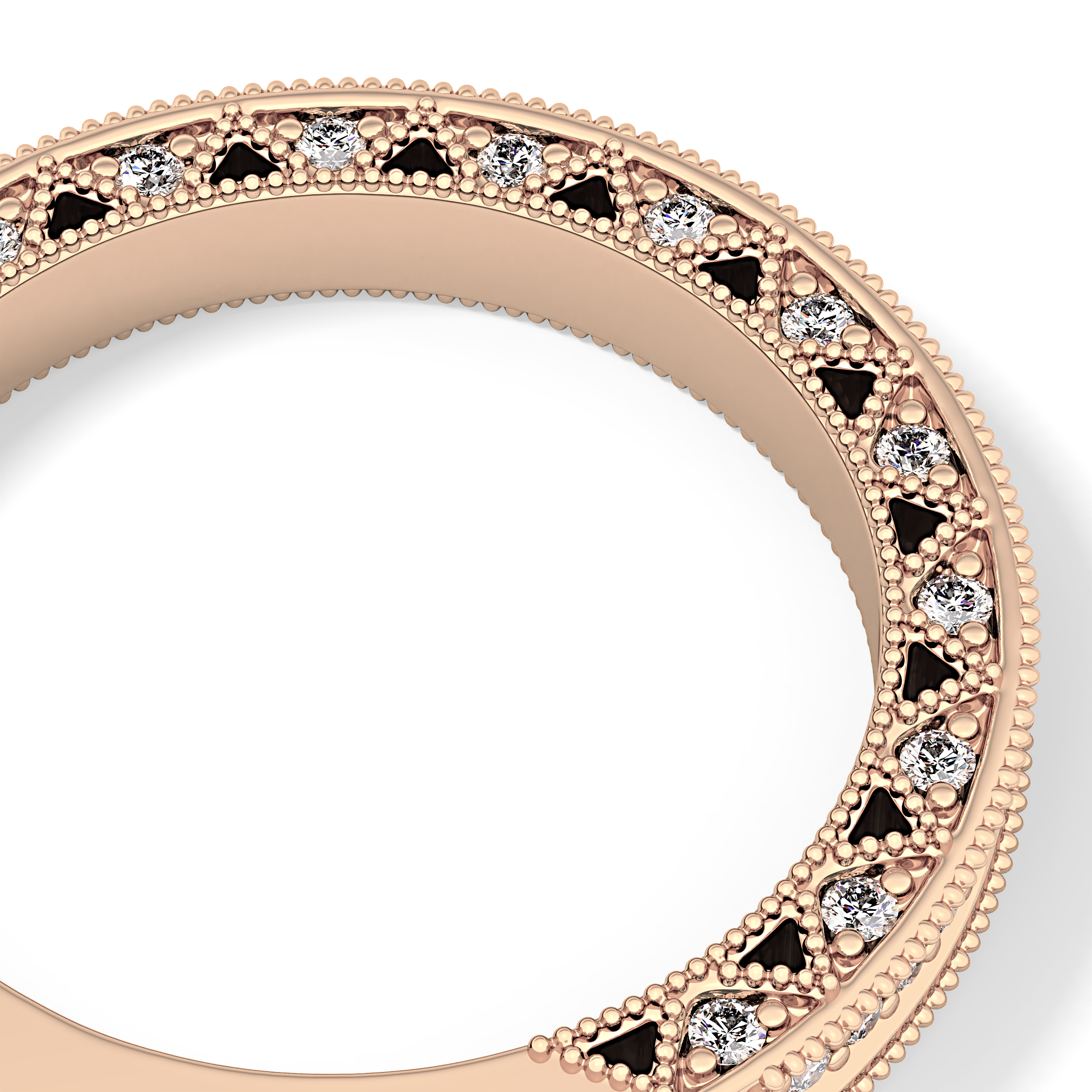 Half Eternity Wedding Band with 0.27 TCW Round Cut Moissanite – Yellow, White, or Rose Gold