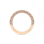Half Eternity Wedding Band with 0.27 TCW Round Cut Moissanite – Yellow, White, or Rose Gold