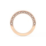 Half Eternity Wedding Band with 0.27 TCW Round Cut Moissanite – Yellow, White, or Rose Gold