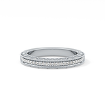 Half Eternity Wedding Band with 0.27 TCW Round Cut Moissanite – Yellow, White, or Rose Gold