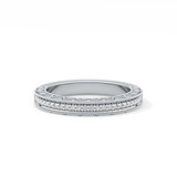Half Eternity Wedding Band with 0.27 TCW Round Cut Moissanite – Yellow, White, or Rose Gold