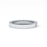 Half Eternity Wedding Band with 0.27 TCW Round Cut Moissanite – Yellow, White, or Rose Gold