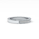 Half Eternity Wedding Band with 0.27 TCW Round Cut Moissanite – Yellow, White, or Rose Gold