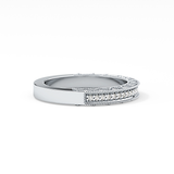 Half Eternity Wedding Band with 0.27 TCW Round Cut Moissanite – Yellow, White, or Rose Gold