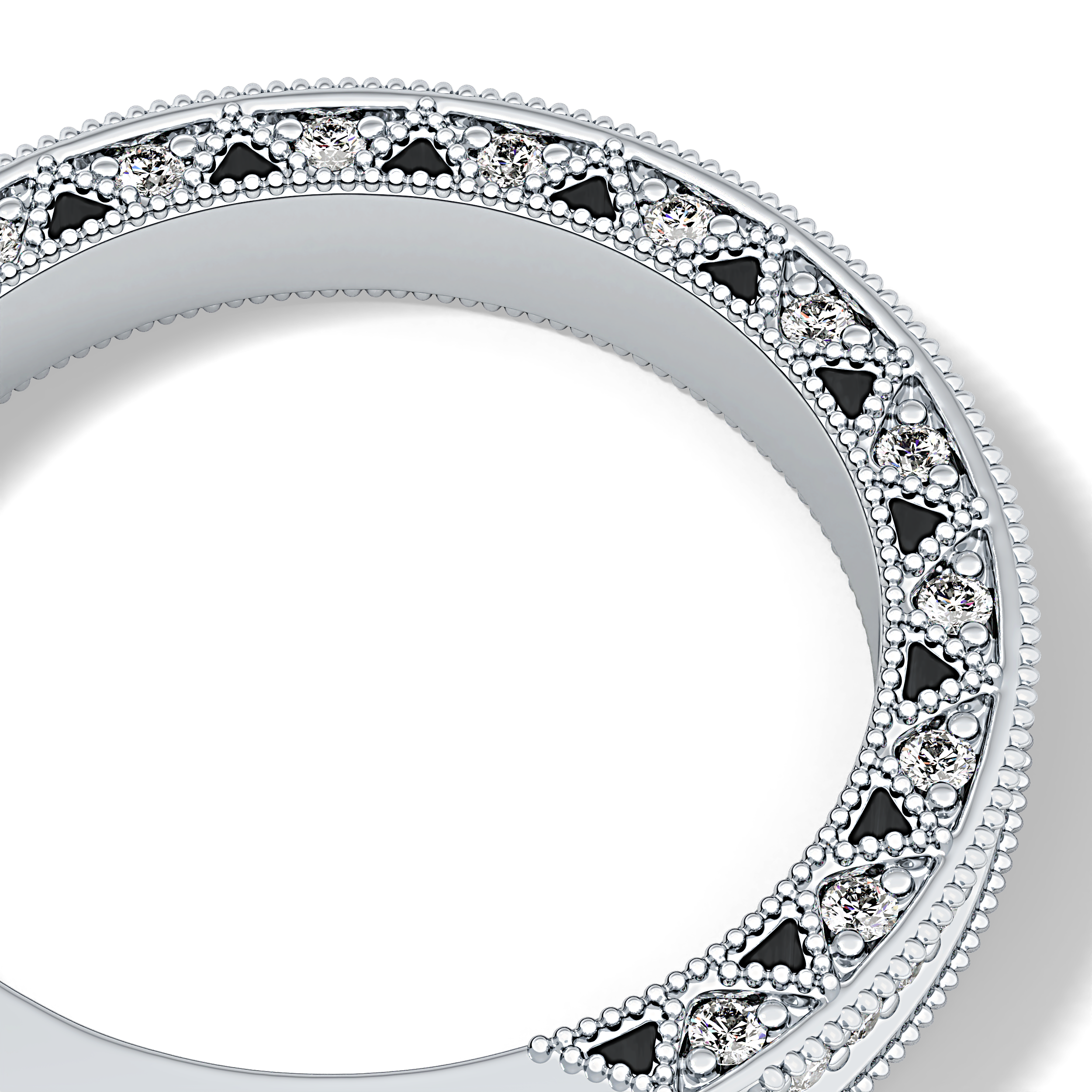 Half Eternity Wedding Band with 0.27 TCW Round Cut Moissanite – Yellow, White, or Rose Gold