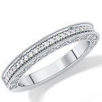 Half Eternity Wedding Band with 0.27 TCW Round Cut Moissanite – Yellow, White, or Rose Gold