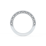 Half Eternity Wedding Band with 0.27 TCW Round Cut Moissanite – Yellow, White, or Rose Gold