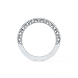 Half Eternity Wedding Band with 0.27 TCW Round Cut Moissanite – Yellow, White, or Rose Gold