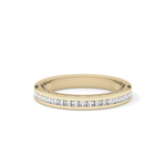 Half Eternity Wedding Band with 0.48 TCW Princess Cut Moissanite – Yellow, White, or Rose Gold