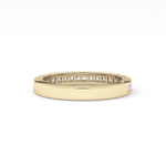 Half Eternity Wedding Band with 0.48 TCW Princess Cut Moissanite – Yellow, White, or Rose Gold