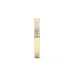 Half Eternity Wedding Band with 0.48 TCW Princess Cut Moissanite – Yellow, White, or Rose Gold