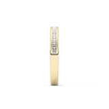 Half Eternity Wedding Band with 0.48 TCW Princess Cut Moissanite – Yellow, White, or Rose Gold