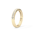 Half Eternity Wedding Band with 0.48 TCW Princess Cut Moissanite – Yellow, White, or Rose Gold