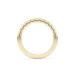 Half Eternity Wedding Band with 0.48 TCW Princess Cut Moissanite – Yellow, White, or Rose Gold
