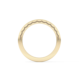 Half Eternity Wedding Band with 0.48 TCW Princess Cut Moissanite – Yellow, White, or Rose Gold