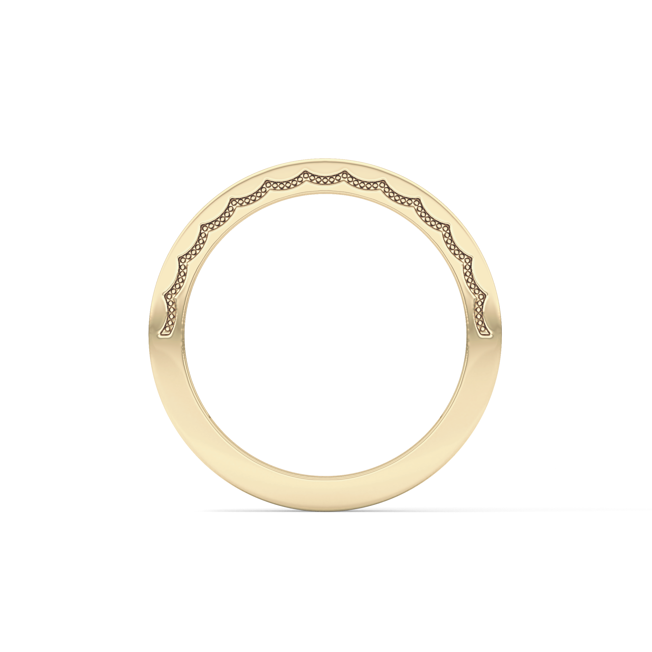 Half Eternity Wedding Band with 0.48 TCW Princess Cut Moissanite – Yellow, White, or Rose Gold
