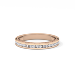 Half Eternity Wedding Band with 0.48 TCW Princess Cut Moissanite – Yellow, White, or Rose Gold