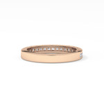 Half Eternity Wedding Band with 0.48 TCW Princess Cut Moissanite – Yellow, White, or Rose Gold