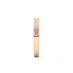 Half Eternity Wedding Band with 0.48 TCW Princess Cut Moissanite – Yellow, White, or Rose Gold