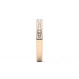 Half Eternity Wedding Band with 0.48 TCW Princess Cut Moissanite – Yellow, White, or Rose Gold