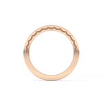 Half Eternity Wedding Band with 0.48 TCW Princess Cut Moissanite – Yellow, White, or Rose Gold