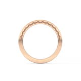 Half Eternity Wedding Band with 0.48 TCW Princess Cut Moissanite – Yellow, White, or Rose Gold