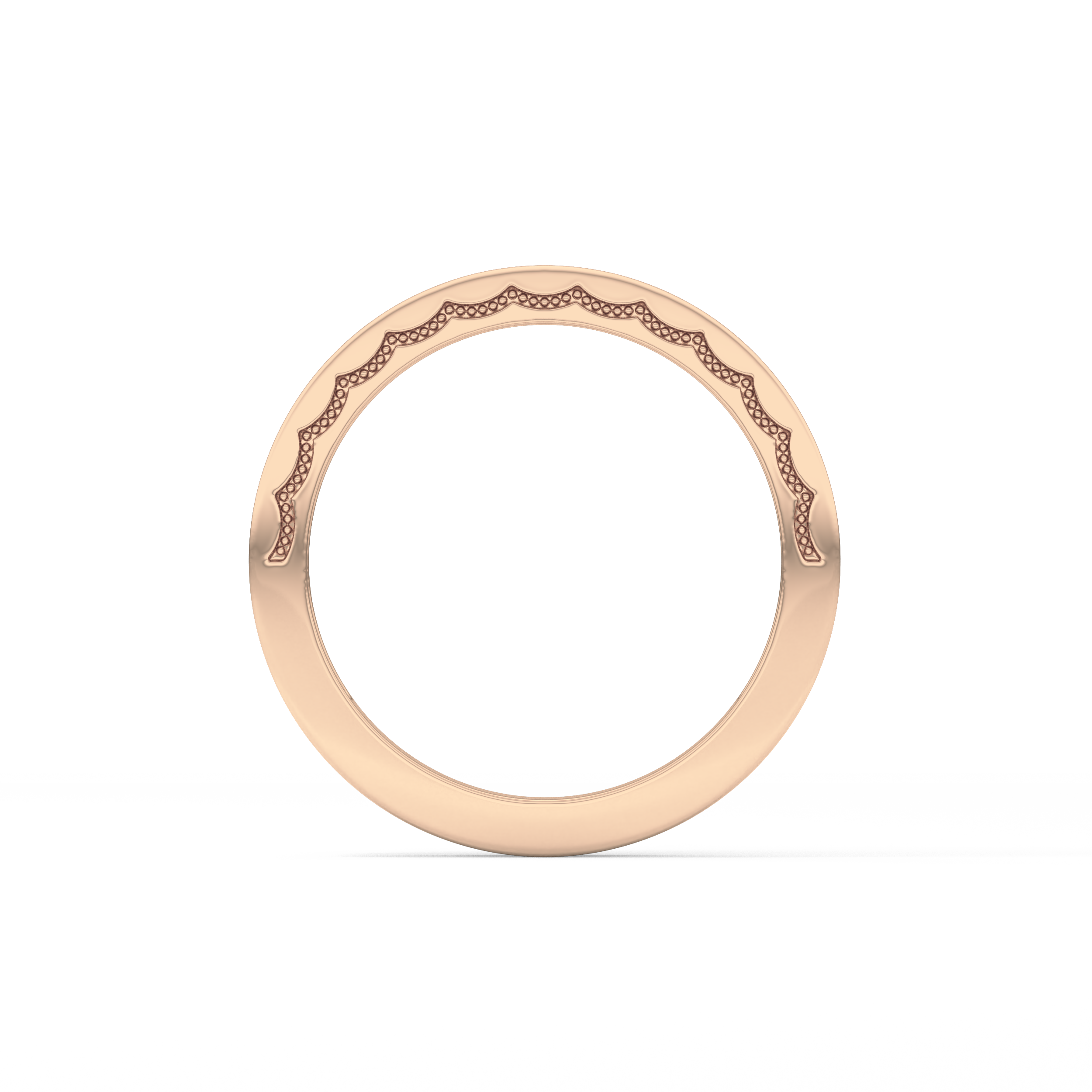 Half Eternity Wedding Band with 0.48 TCW Princess Cut Moissanite – Yellow, White, or Rose Gold