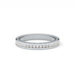 Half Eternity Wedding Band with 0.48 TCW Princess Cut Moissanite – Yellow, White, or Rose Gold