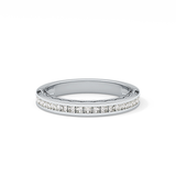 Half Eternity Wedding Band with 0.48 TCW Princess Cut Moissanite – Yellow, White, or Rose Gold