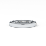 Half Eternity Wedding Band with 0.48 TCW Princess Cut Moissanite – Yellow, White, or Rose Gold