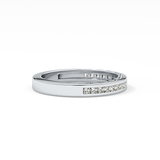 Half Eternity Wedding Band with 0.48 TCW Princess Cut Moissanite – Yellow, White, or Rose Gold