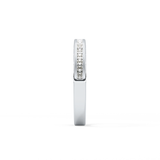 Half Eternity Wedding Band with 0.48 TCW Princess Cut Moissanite – Yellow, White, or Rose Gold