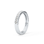 Half Eternity Wedding Band with 0.48 TCW Princess Cut Moissanite – Yellow, White, or Rose Gold