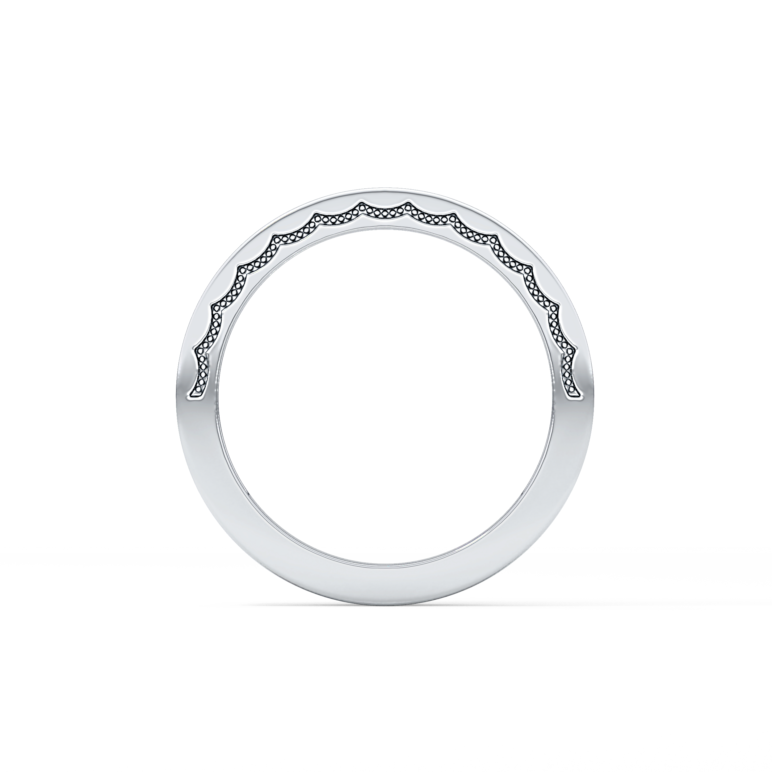 Half Eternity Wedding Band with 0.48 TCW Princess Cut Moissanite – Yellow, White, or Rose Gold