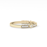 Half Eternity Wedding Band with 0.2 TCW Round Cut Moissanite – Yellow, White, or Rose Gold