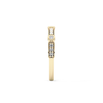 Half Eternity Wedding Band with 0.2 TCW Round Cut Moissanite – Yellow, White, or Rose Gold