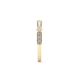 Half Eternity Wedding Band with 0.2 TCW Round Cut Moissanite – Yellow, White, or Rose Gold