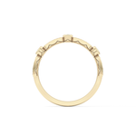 Half Eternity Wedding Band with 0.2 TCW Round Cut Moissanite – Yellow, White, or Rose Gold