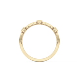Half Eternity Wedding Band with 0.2 TCW Round Cut Moissanite – Yellow, White, or Rose Gold