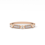 Half Eternity Wedding Band with 0.2 TCW Round Cut Moissanite – Yellow, White, or Rose Gold