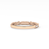 Half Eternity Wedding Band with 0.2 TCW Round Cut Moissanite – Yellow, White, or Rose Gold