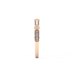 Half Eternity Wedding Band with 0.2 TCW Round Cut Moissanite – Yellow, White, or Rose Gold