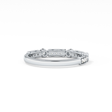 Half Eternity Wedding Band with 0.2 TCW Round Cut Moissanite – Yellow, White, or Rose Gold