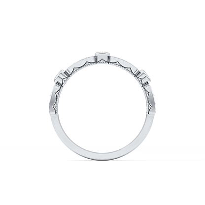 Half Eternity Wedding Band with 0.2 TCW Round Cut Moissanite – Yellow, White, or Rose Gold